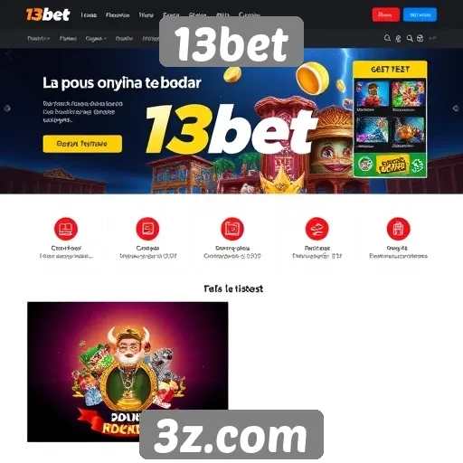 Facilidade de navegação e design do site 13bet